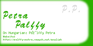 petra palffy business card